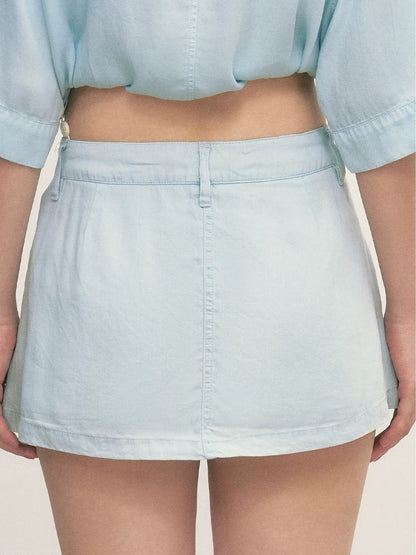 Light Blue A-Line Skirt