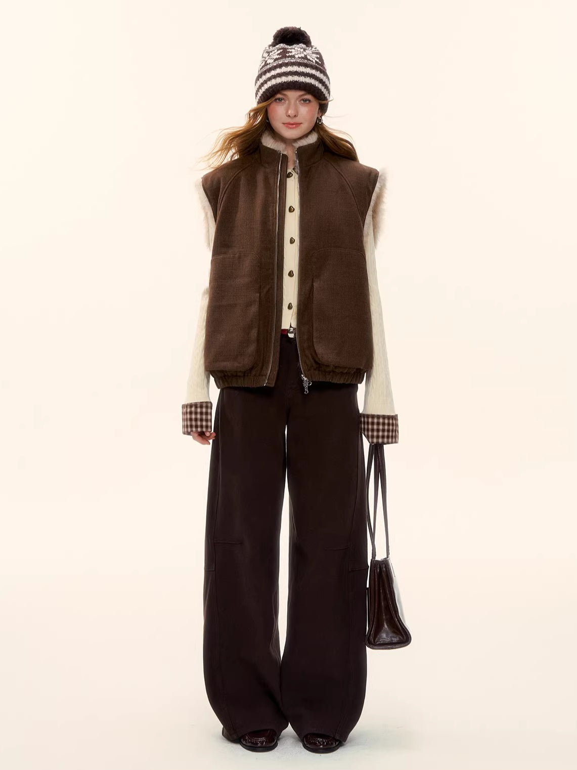 Reversible Eco Fur Wool Vest