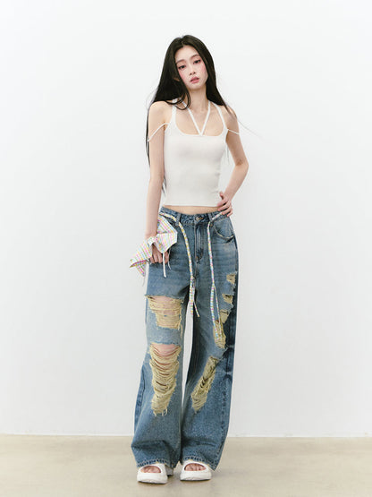 Multi-Strap Knit Sling Vest