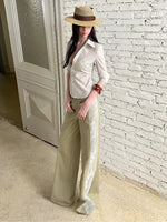 Lace Spliced Straight Jeans