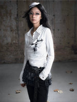 Checked Ruffle Blouse