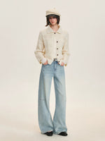 Handcrafted Wool Crochet Collar Cardigan