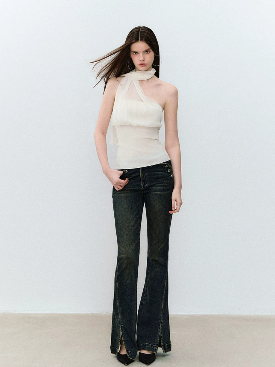 Scarf Mesh Bandeau Top