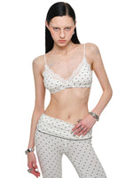 Polka Dot Cat Paw Lace Bralette