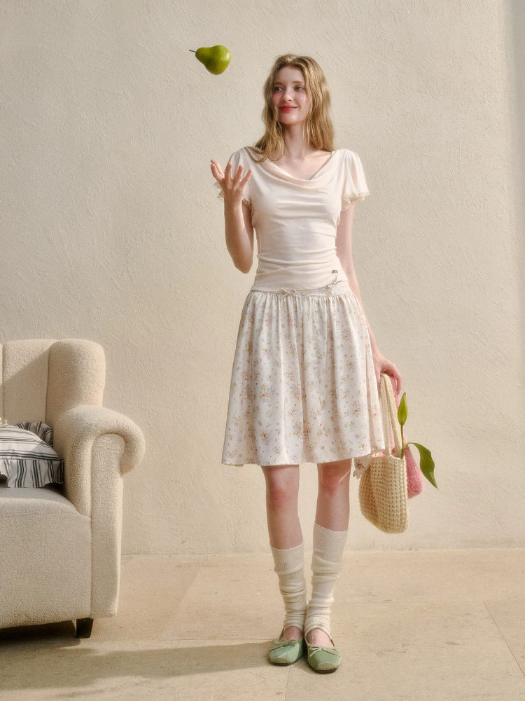 Basic "Cloud" V-neck Top