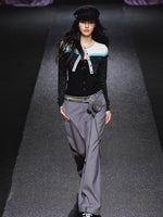 Sparkle Contrast Trim Knit Two-Piece Set