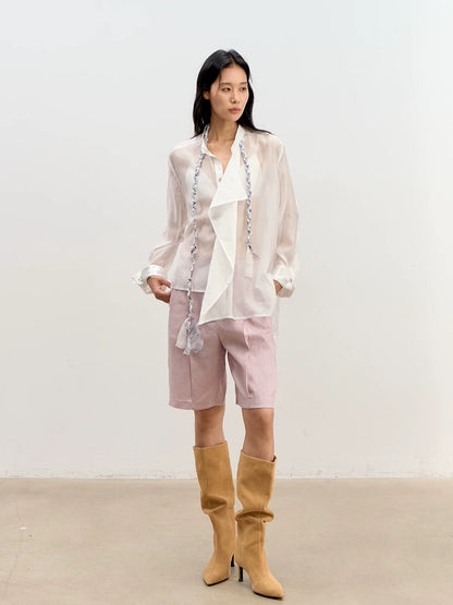 Lyocell Ribbon Blouse