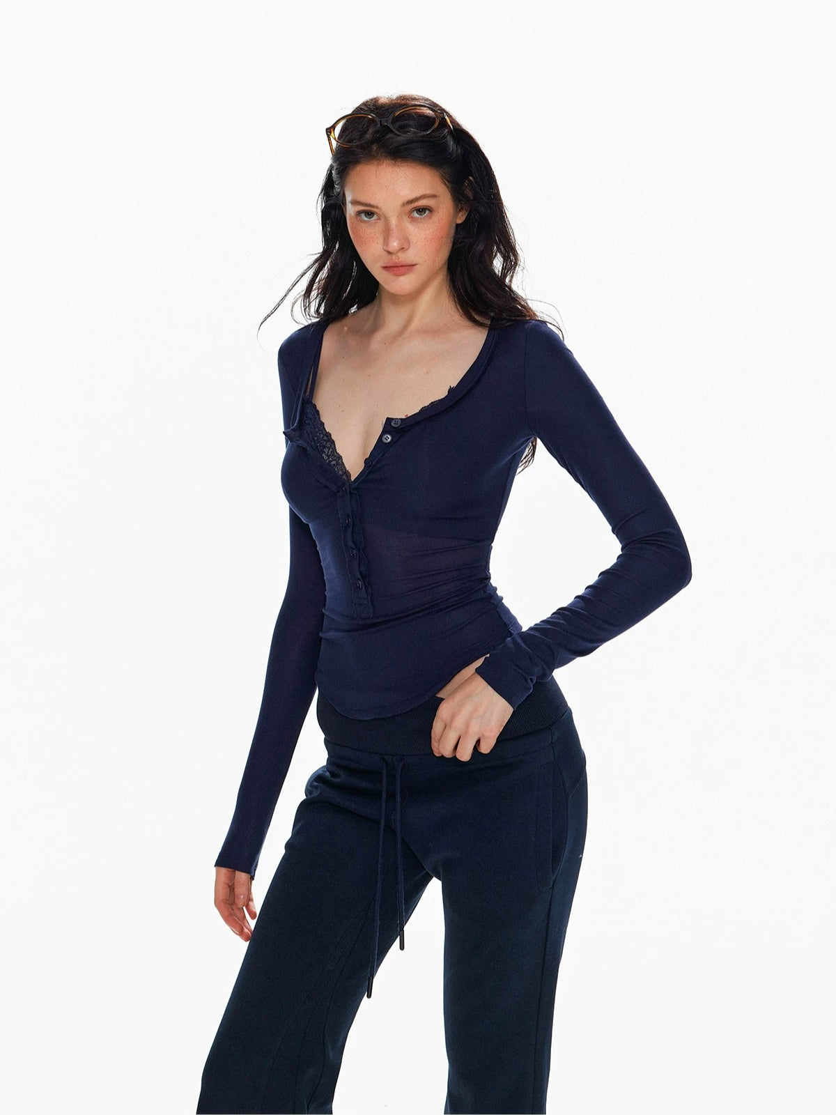 Lace Innerwear Layered Mesh Top Set