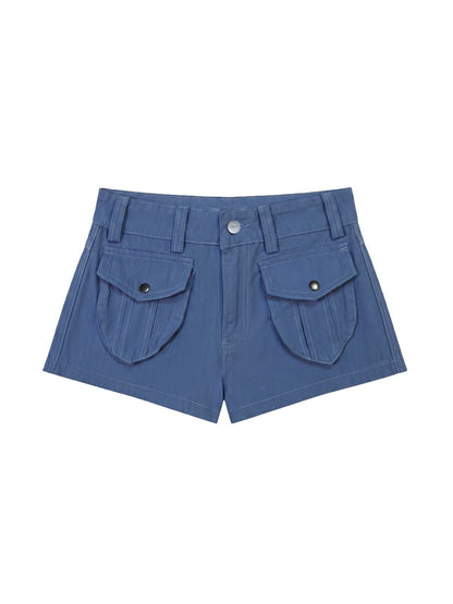 Blue Cargo Shorts