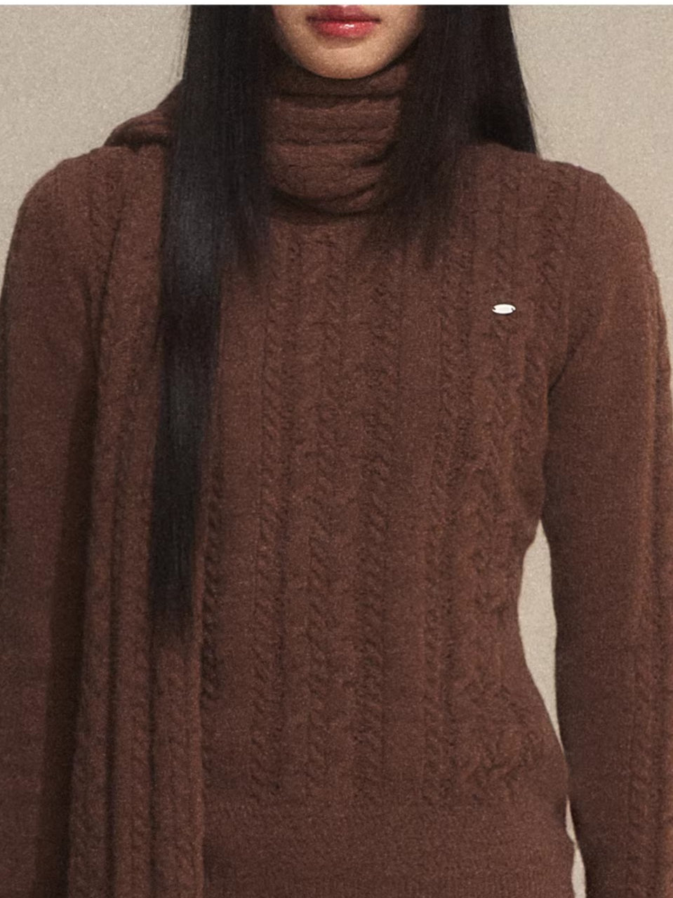 Vintage Cable Knit Pullover Sweater