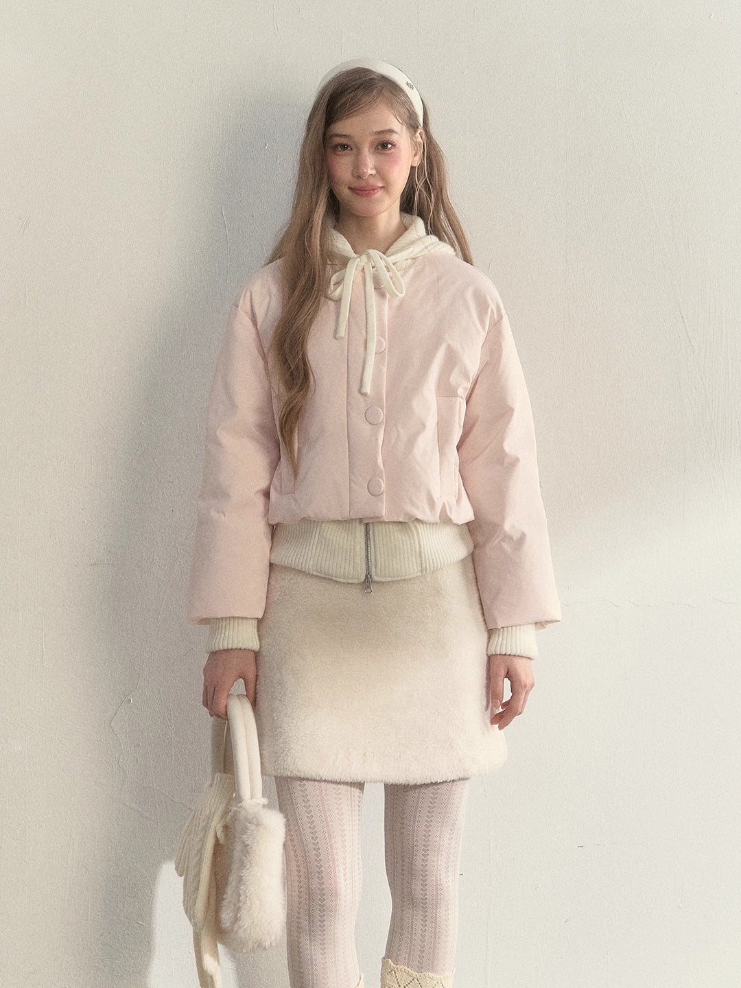 Reindeer Footprints Hooded Down Jacket