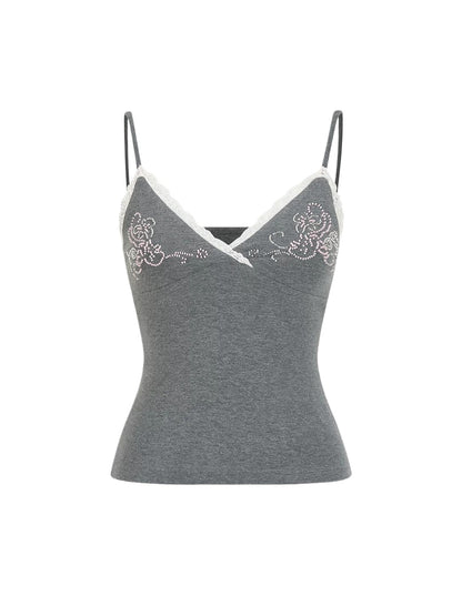 Beaded Lace Cami Top
