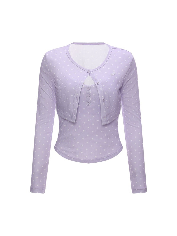 Polka Dot Cardigan Set