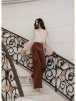 Lace Wide Leg Suit Pants