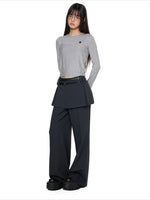Layered Straight Pants