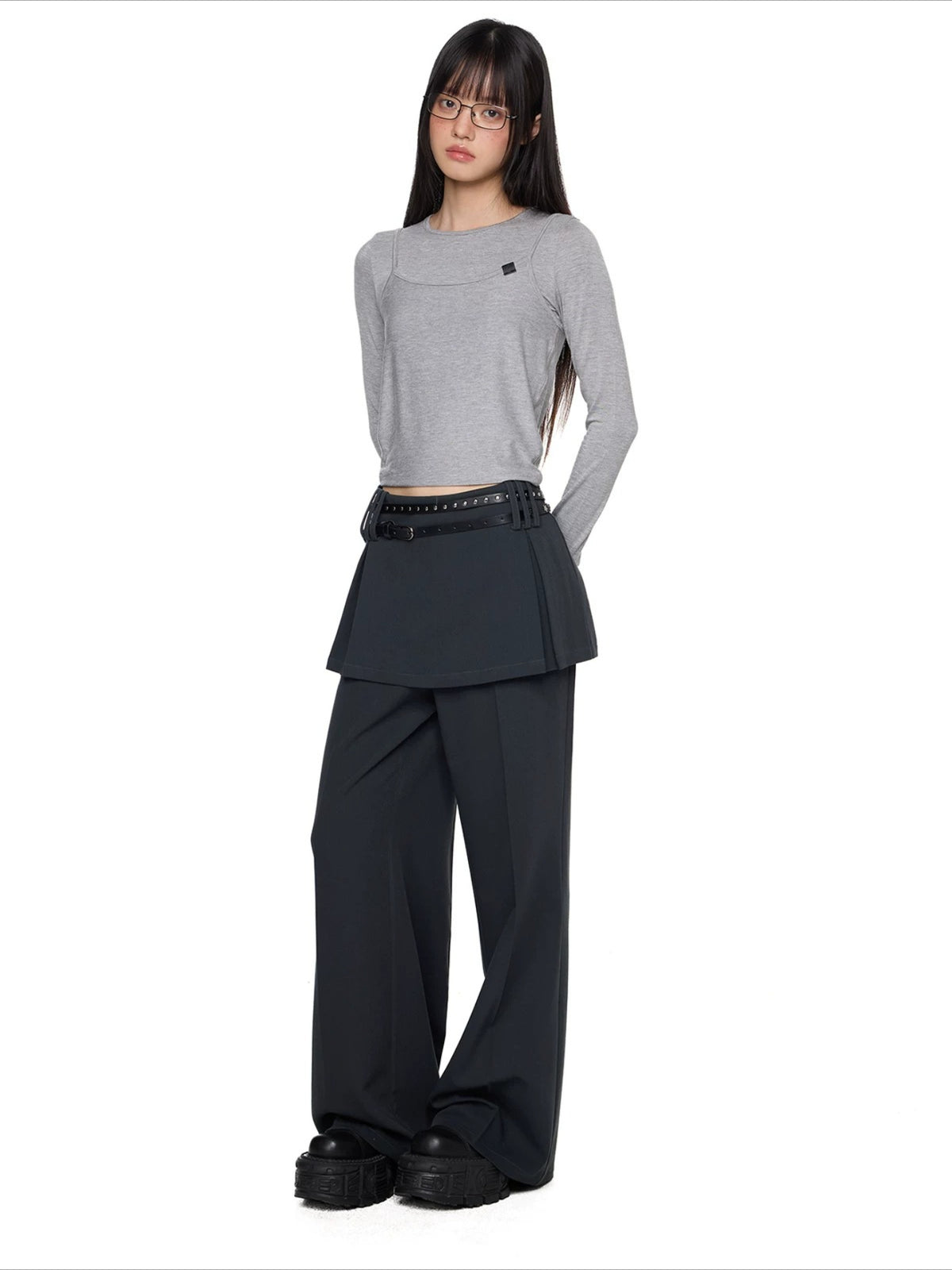 Layered Straight Pants