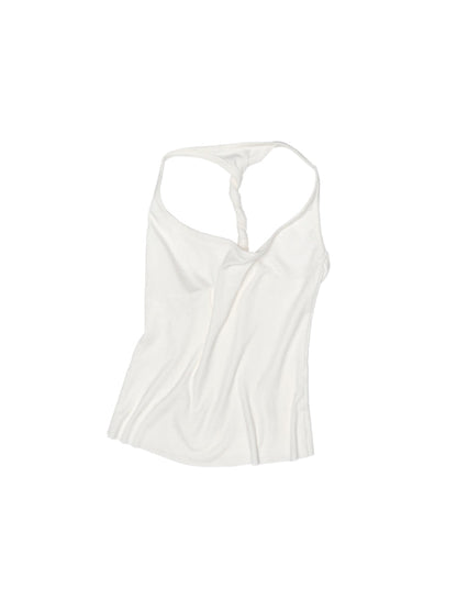 Large Round-Neck Knot Acetate Tank Top &amp; Skirt Set