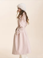 Pink Wool Blend Coat