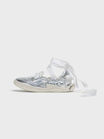 Silvery Ballet Bow Flats