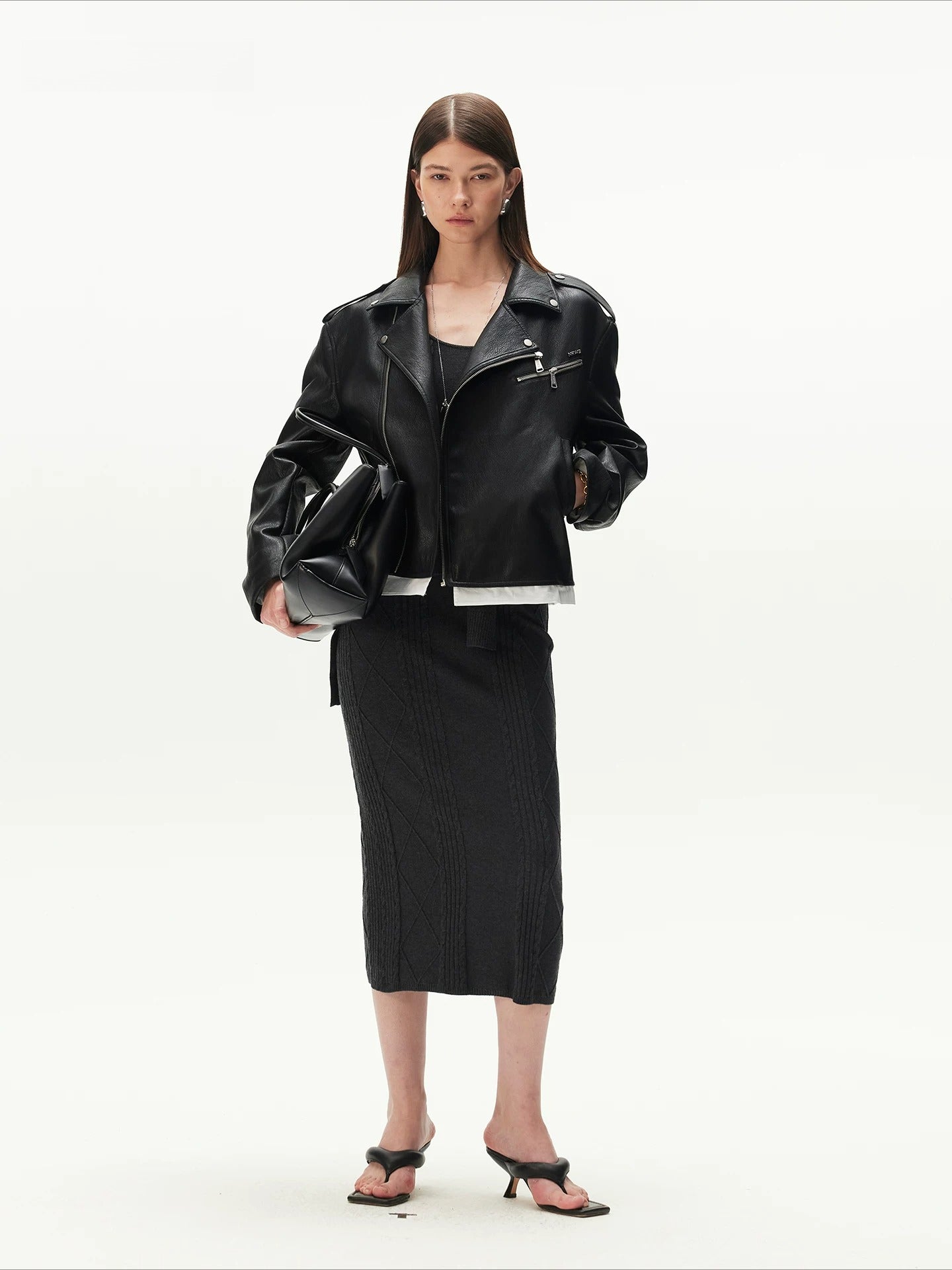 Duro Cable-Knit Argyle Dress