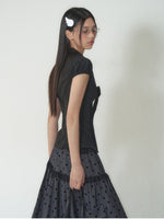 Bow - Accentuated Waist - Slimming Shirt Top