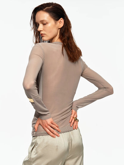 Ruched Lyocell Top