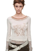 Tattoo Print Layered Tee
