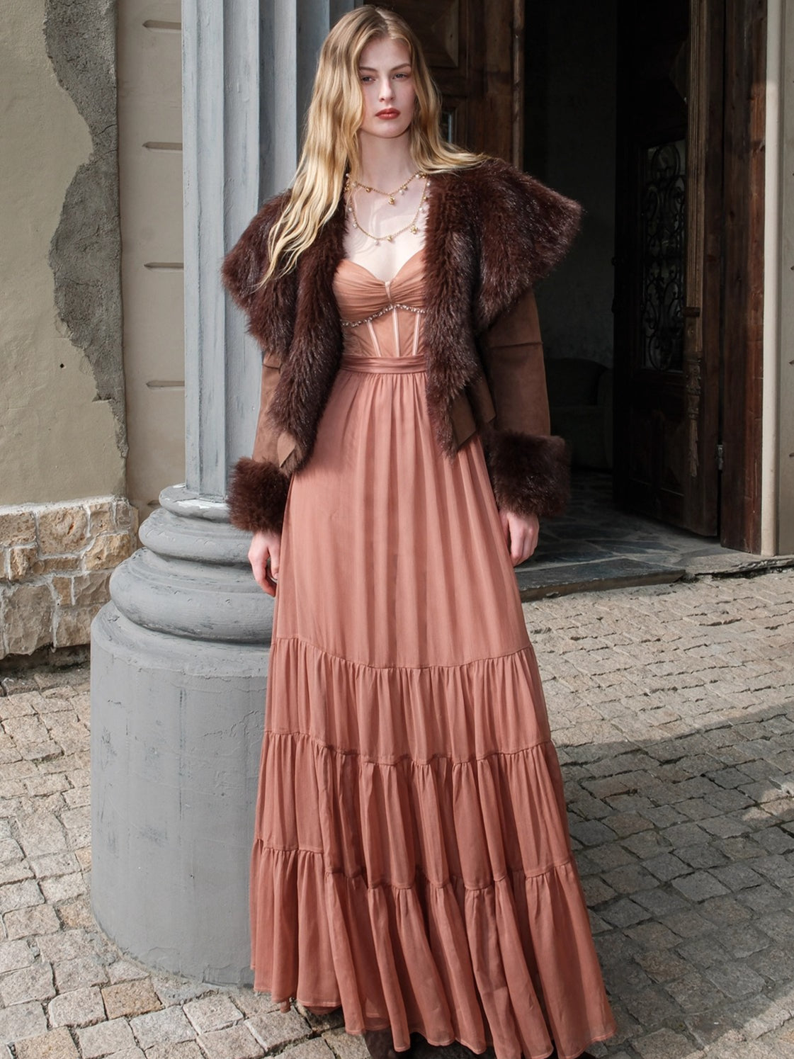 Mishka Faux Shearling Suede Cropped Jacket