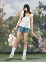 Square-Neck Babydoll Top