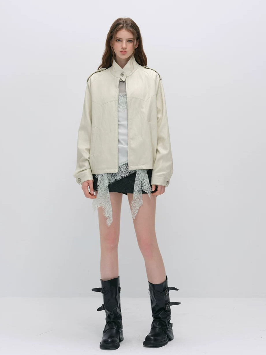Litchi Leather Jacket
