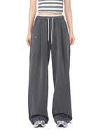 Color-Blocked Pleated Suit Wide-Leg Pants