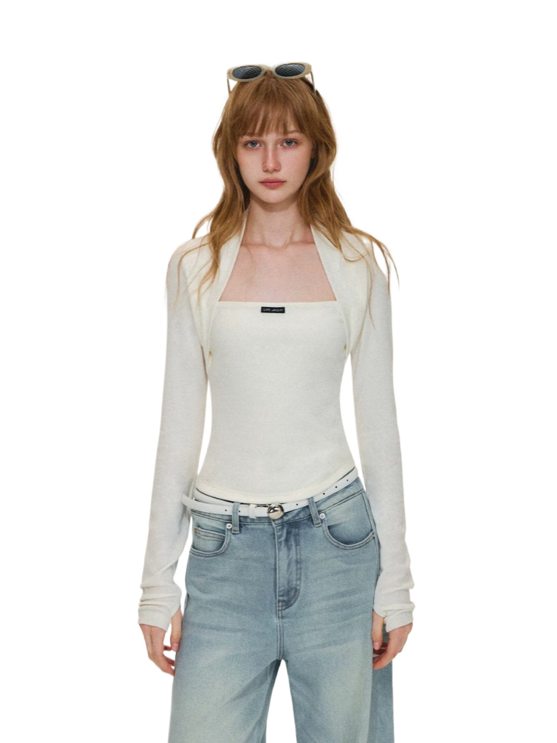 Layered Bolero Long Sleeve Top