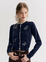 Layered Embroidered Cardigan
