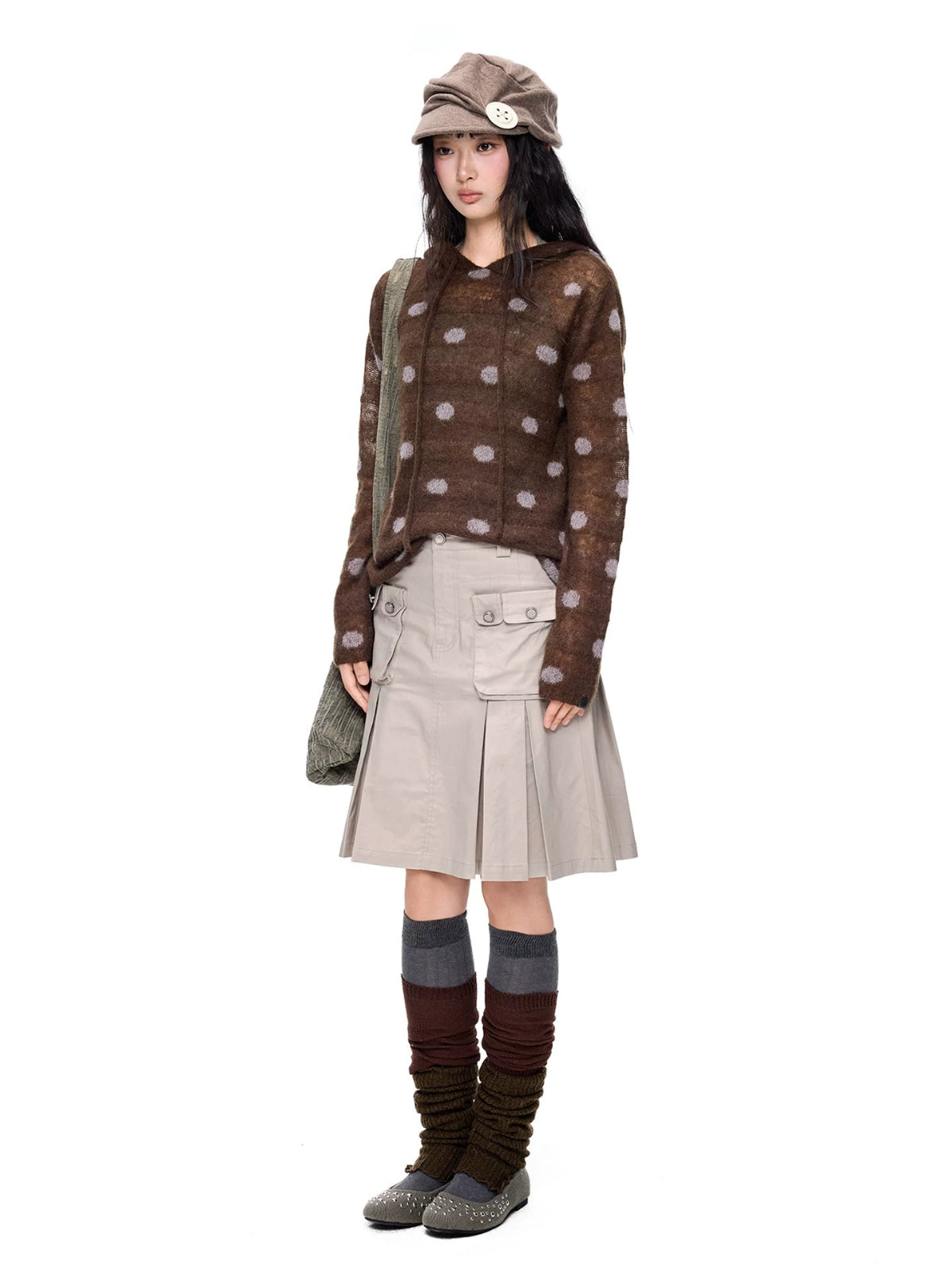 Polka Dot Mohair Hoodies