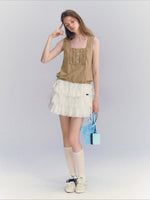 Ruffle Drawstring Tank