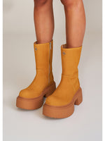 Compass Mode Leather Riding Boots Snow Mountain