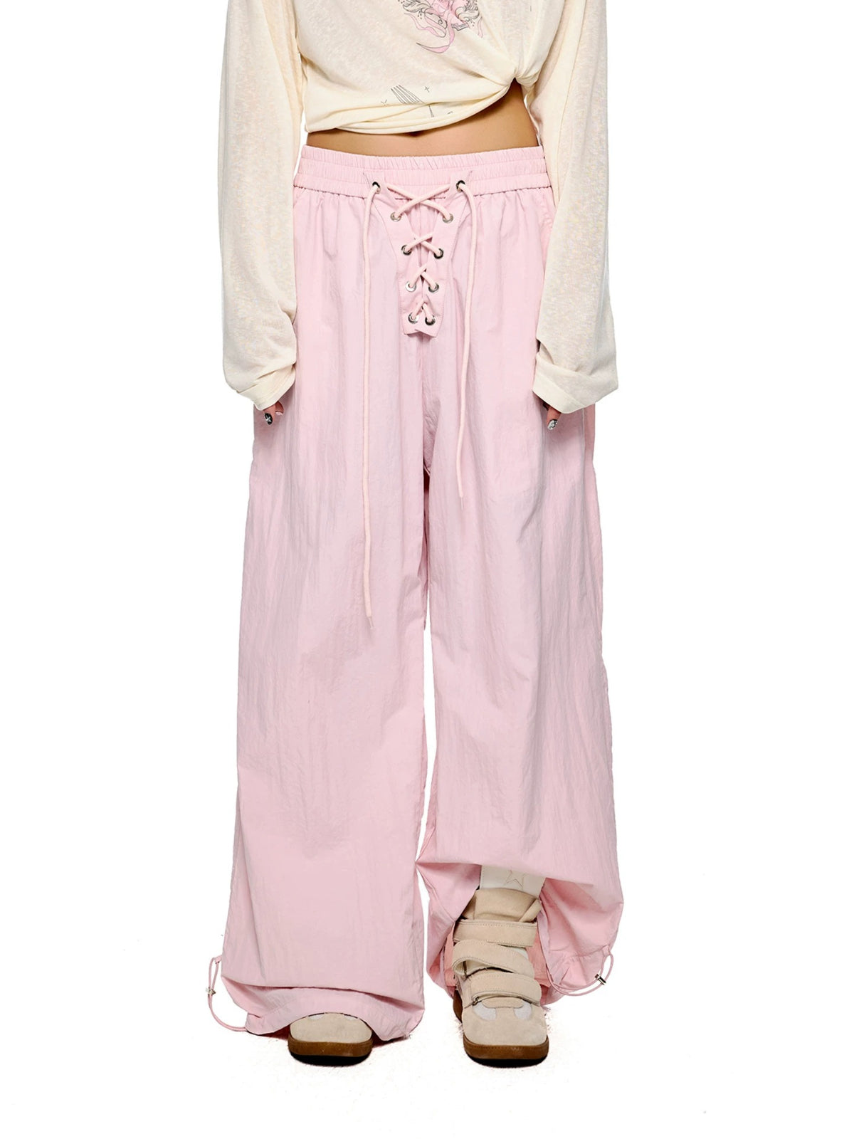 Ruched Wide Leg Pants