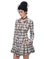 Plaid Shirt & Skort Set