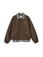Brown Layered Collar Jacket