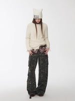 Cable Wool Brushed Sweater