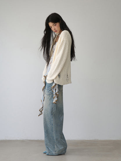Loose Ripped Cardigan