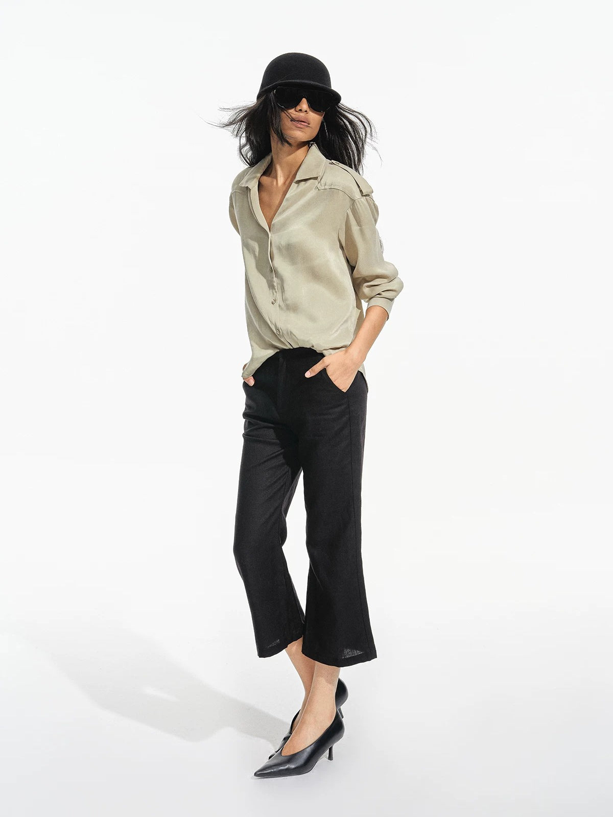 Sandwashed Lapel Shirt