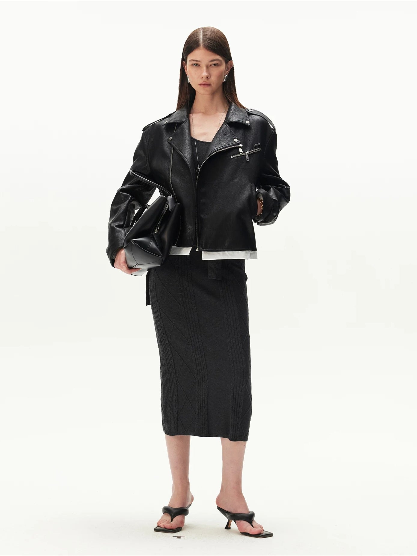 Duro Cable-Knit Argyle Dress