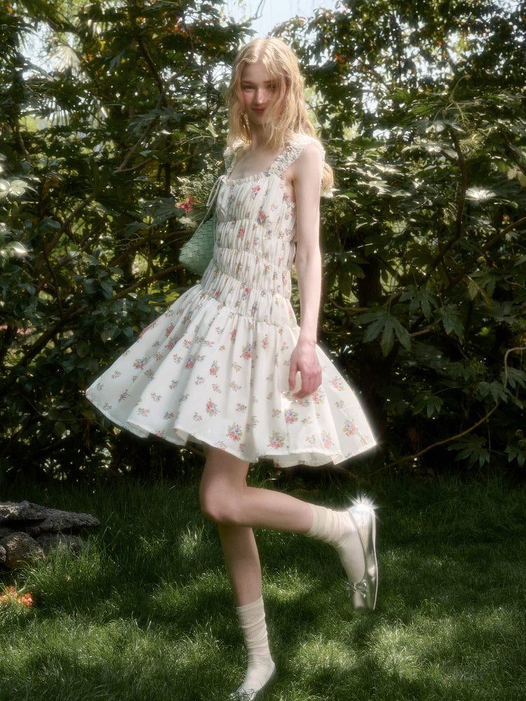 French Relaxed Old Money Floral Dress