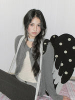 Soft Knit Bow Detail Cropped Cardigan