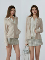 Pink Stripe Layered Jacket