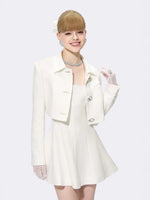 White Strap A-Line Mini Dress