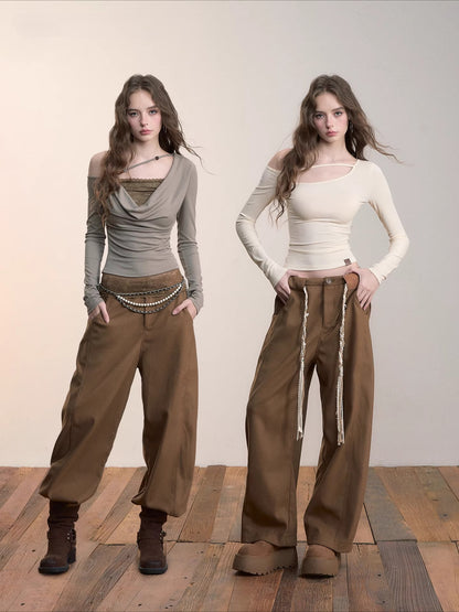 Wide-Leg Relaxed Pants