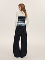 Layered Stripe Wool Blend Polo