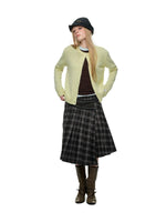 Asymmetric Pleated Midi Skirt